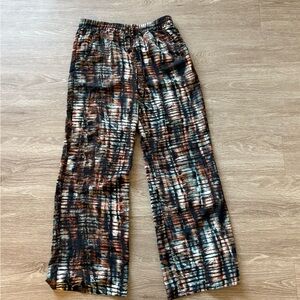 Mossimo Supply Co. Black and Brown Patterned Wide-Leg Pants
